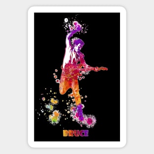 Bruce Springsteen The Boss Watercolor Splatter 03 Magnet